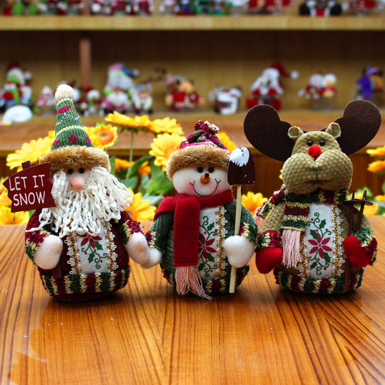 Christmas Character Decorations – Reindeer, Santa & Snowman