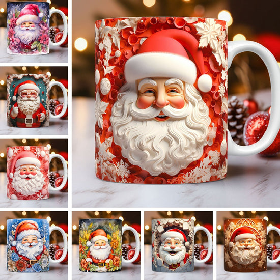 3D Santa Christmas Ceramic Mug – 325 ml